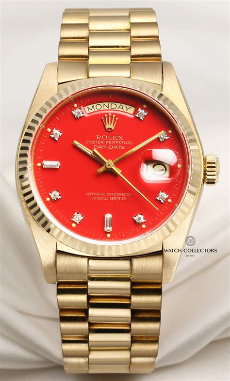 men's rolex red face|vintage red face rolex.